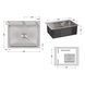 Мийка для кухні інтегрована Lidz Handmade H6050 (LDH6050BRU35371) Brushed Steel 3,0/1,0 мм SD00041475 фото 2