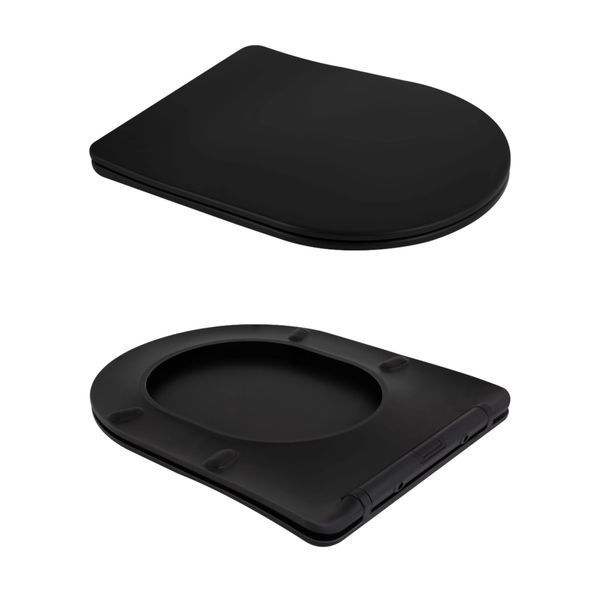 Унітаз підвісний Qtap Scorpio Ultra Quiet безобідковий з сидінням Soft-close MATT BLACK QT14332380AMB SD00052569 фото