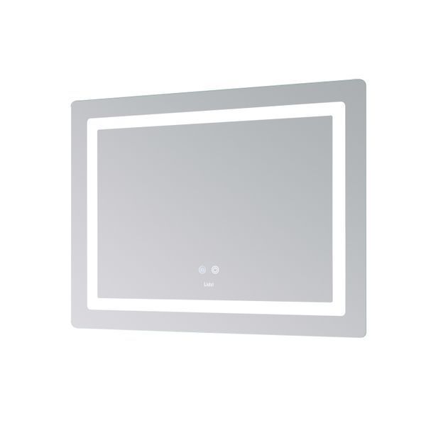 Дзеркало Lidz Kubis (KU2) 800х600 з LED-підсвічуванням Touch, з антизапотіванням, з димером, рег. яскравості LD78LF9048060 SD00054570 фото