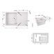 Кухонна мийка Lidz 790x495/230 WHI-01 (LIDZWHI01790495230) SD00039806 фото 2