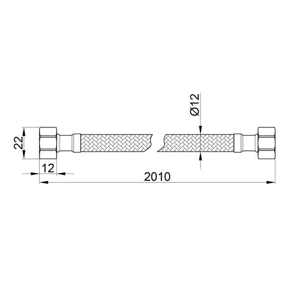 Гнучка підводка для води Thermo Alliance Standart 200 см ГГ SD397W200 SD00010901 фото