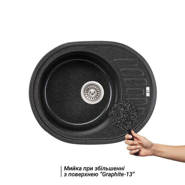 Кухонна мийка Lidz 620x500/200 GRF-13 (LIDZGRF13620500200) SD00043266 фото