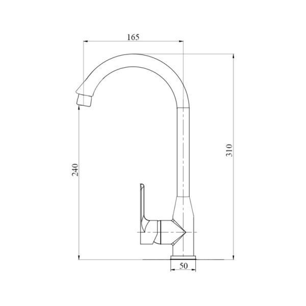 Змішувач для кухні Brinex 35B 007 SD00036353 фото