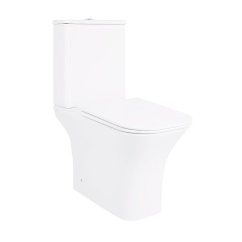 Унітаз-компакт Qtap Presto Quadro безободковий з сидінням Soft-close QT24221215AW SD00052480 фото