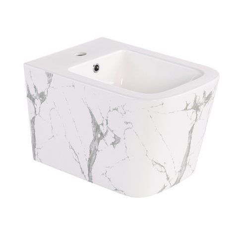 Біде підвісне Qtap Tern 520x350x330 мм, Marble QT17551303GMR SD00054295 фото