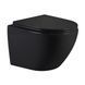 Унітаз підвісний Qtap Jay Ultra Quiet 485х360х320 мм, Matt Black, сидінням Slim Duroplast/ Soft-close/ Quick Relase QT07335177MB SD00054232 фото 1