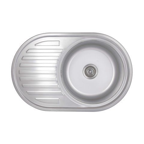 Кухонна мийка Brinex 7750 0,8 мм Satin (BRIN7750SAT08) SD00054097 фото