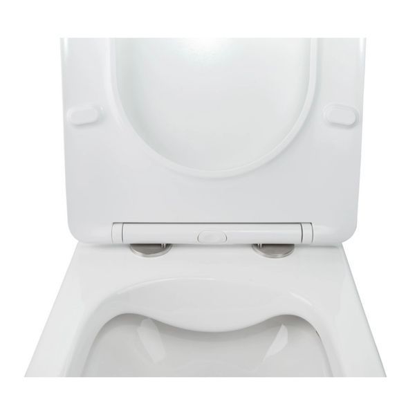 Готове рішення Qtap для ванної кімнати: підвісний унітаз Jay Rimless 520х360х320 + комплект інсталяції Nest 4 в 1 (квадратна клавіша Chrome) SD00042999 фото