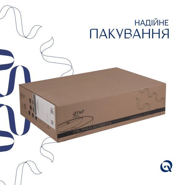 Раковина-чаша Qtap Robin 600x390x150 White QT13112143PW SD00052884 фото