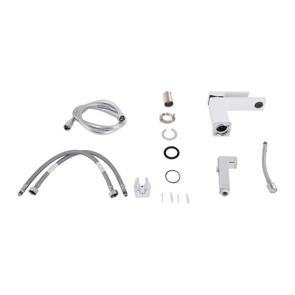 Змішувач для раковини Qtap Gemini (з гігієнічним душем) QTGEM272CRW45691 Chrome/White SD00051815 фото