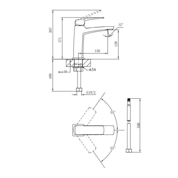 Змішувач для раковини Qtap Tern QTTER2701CRM47584 Chrome SD00053708 фото