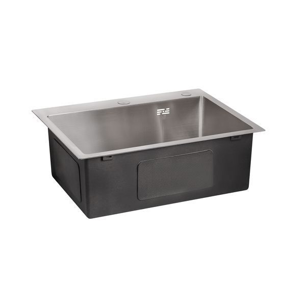 Мийка для кухні інтегрована Lidz Handmade H5845 (LDH5845BRU35384) Brushed Steel 3,0/1,0 мм SD00041488 фото