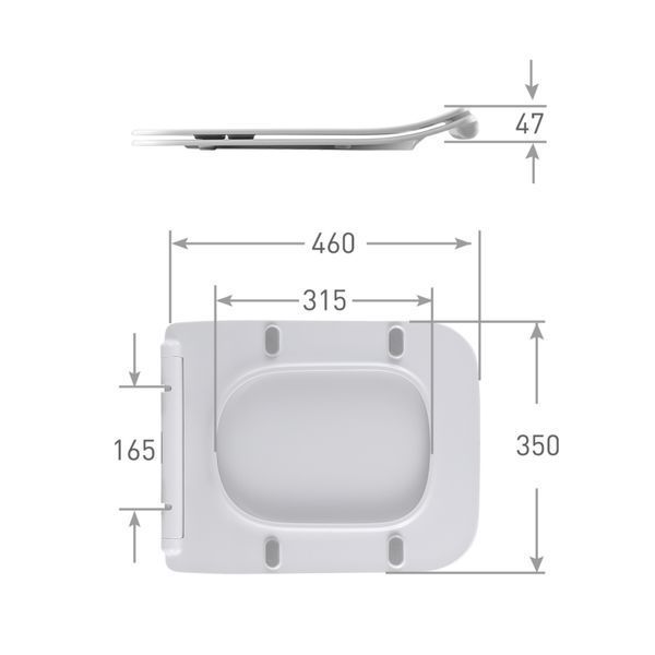 Qtap Сиденье для унитаза (Crow 640) 460x350x47 мм, White, с микролифтом, Slim Duroplast, Quick Release QTSC179W48700 SD00054824 фото