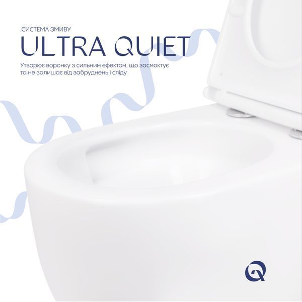 Унітаз підвісний Qtap Taurus безободковий з сидінням Soft-close QT2433084EUQW SD00051552 фото