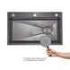 Комплект Lidz Handmade H7545B Мийка для кухні інтегрована Decor Black PVD Honeycomb LDH7545BDECPVD48373+Lidz (BLA) Подрібнювач для кухонного миття SD00055258 фото 2