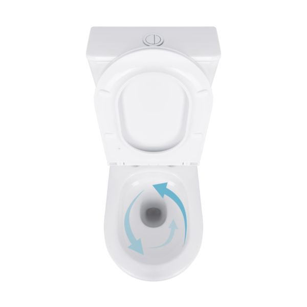 Унітаз підлоговий Qtap Robin New Ultra Quiet безобідковий з сидінням Soft-close WHITE QT13226083AW SD00052565 фото