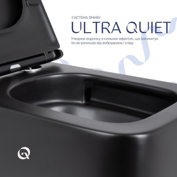 Унітаз підвісний Qtap Gemini безободковий з сидінням Soft-close QT2533076EUQMB SD00051555 фото