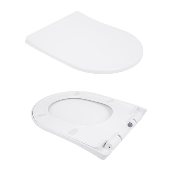 Унітаз-моноблок підлоговий Qtap Swan Ultra Quiet безобідковий з сидінням Soft-close WHITE QT16226080AW SD00052582 фото