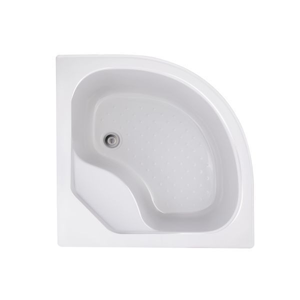 Душова кабіна Latwa SC90x90.SAT.HIGH.GR полукругла, скло тон 4 мм + Душовий піддон KAPIELKA ST90x90x41, з панеллю Lidz SD00050796 фото