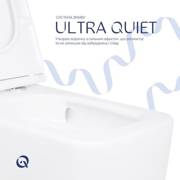 Унітаз підвісний Qtap Gemini безободковий з сидінням Soft-close QT2533076EUQW SD00051554 фото