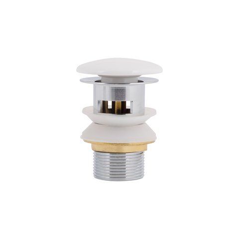 Донний клапан Pop-up для біде з переливом 70х70х110 mm White Qtap SD00049172 фото