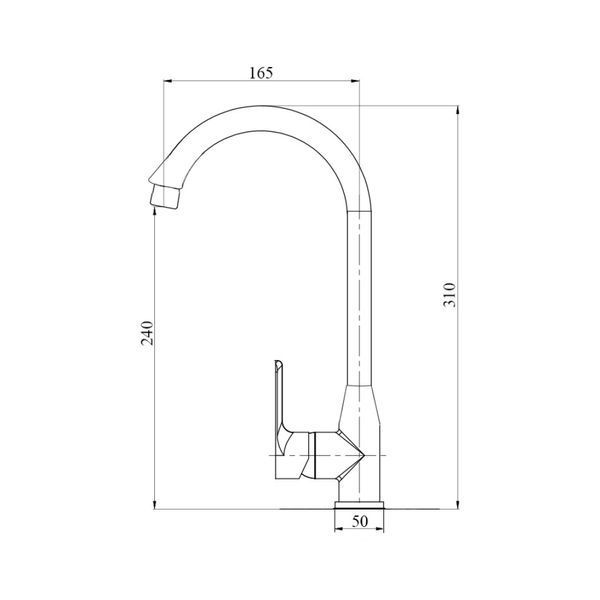 Змішувач для кухні Brinex 35W 007 SD00033038 фото