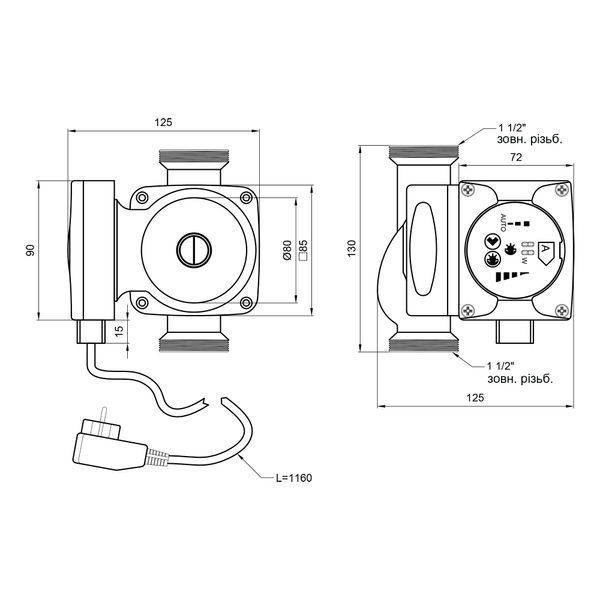 Насос циркуляційний Thermo Alliance LPSA 25/80/130 енергозберігаючий SD00054059 фото