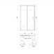Душові двері в нішу Qtap Taurus CRM209-1.C6 90-100x200 см, скло Clear 6 мм, покриття CalcLess SD00045295 фото 2