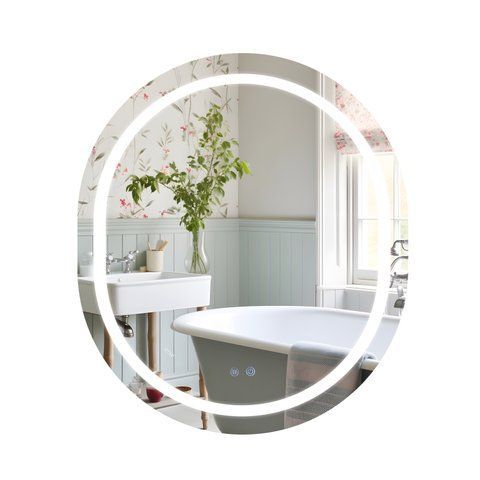 Дзеркало Qtap Gemini 800х700 з LED-підсвічуванням Touch, з антизапотіванням, з димером, рег. темп. кольору (3000-6500K) Reverse QT2578R8070 SD00052317 фото