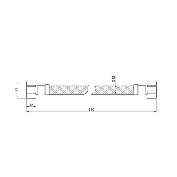Гнучка підводка для води Thermo Alliance Standart 80 см ГГ SD397W80 SD00010893 фото