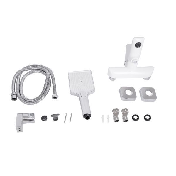 Змішувач для ванни Qtap Presto (з душовим гарнітуром) QTPRE259CRW45579 Chrome/White SD00051703 фото