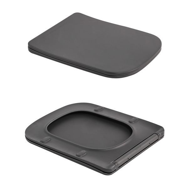 Унітаз підвісний Tern Ultra Quiet 490&times;365&times;325&nbsp;мм, Anthracite, з сидінням Slim Duroplast / Soft-close / Quick Release QT17332303ASAN Qtap SD00054288 фото