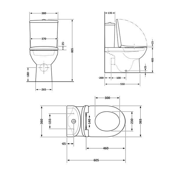 Унітаз підлоговий Qtap Grand Ultra Quiet безобідковий з сидінням Soft-close WHITE QT26228301W SD00052620 фото