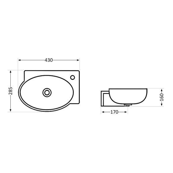 Раковина Qtap Leo 430x285x160 White QT11111008RW SD00052901 фото