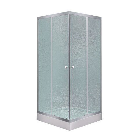 Душова кабіна Lidz Wawel SC90x90.SAT.LOW.FR, скло Frost 4 мм + Lidz Душовий піддон KAPIELKA ST90x90х14 SD00051441 фото