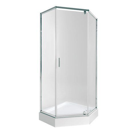 Набір Qtap душова кабіна Scorpio CRM10995-AC6 Clear 2120x900x900 мм + піддон Diamond 309912 90x90x12 см з сифоном SD00048943 фото