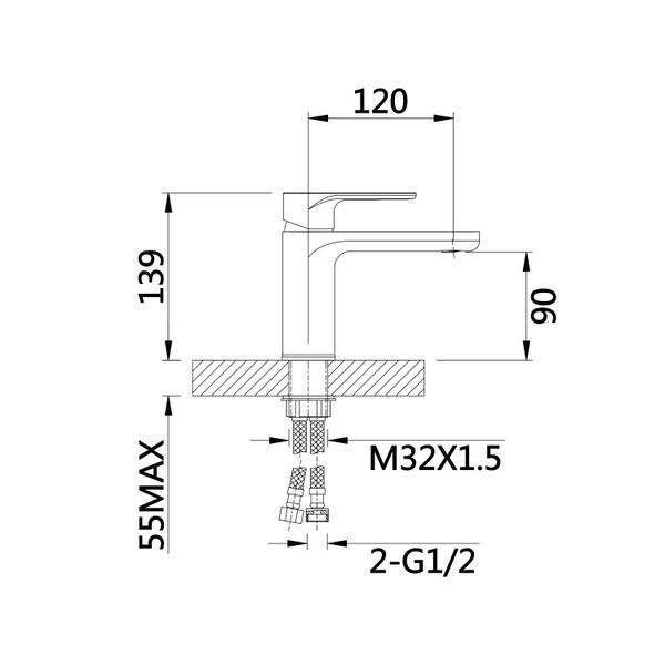 Змішувач для раковини Qtap Jay QTJAY270CRW45551 Chrome/White SD00051675 фото