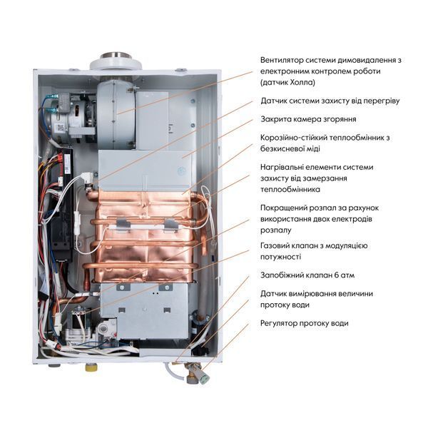 Колонка газова димохідна Thermo Alliance JSG20-10ETP18 10 л Silver SD00031251 фото