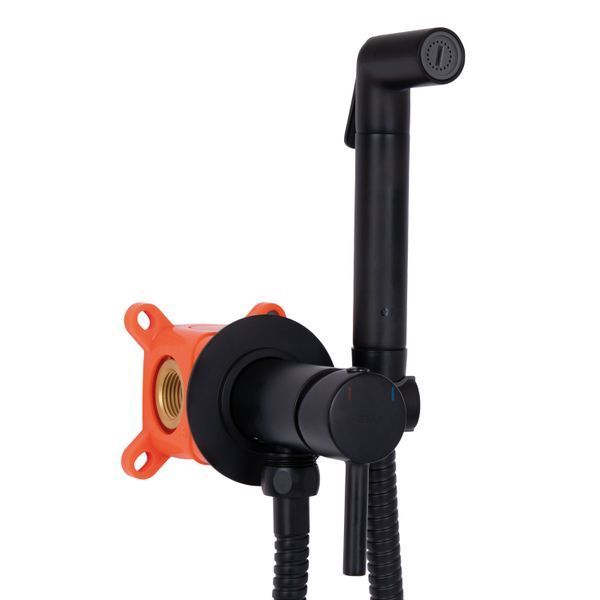 Набор для гігієнічного душу Qtap Inspai-Varius округлий QTINSVARBСRV00440001 Black Matt SD00035723 фото