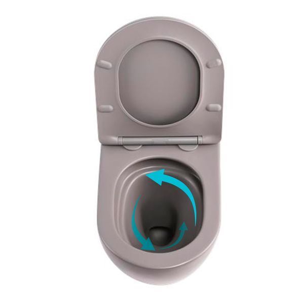 Унітаз підвісний Robin Ultra Quiet 490&times;365&times;325 мм, Stone Grey, з сидінням Slim Duroplast / Soft-close / Quick Release QT13332381АSSG Qtap SD00054282 фото