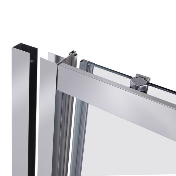 Душові двері в нішу Qtap Taurus CRM2012-13.C6 120-130x200 см, скло Clear 6 мм, покриття CalcLess SD00045297 фото