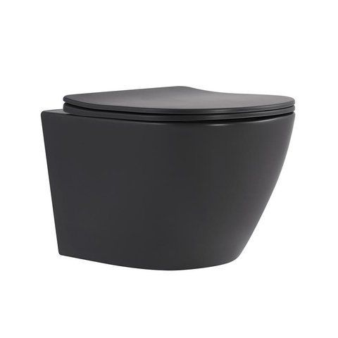Унітаз підвісний Robin Ultra Quiet 490&times;365&times;325 мм, Anthracite, з сидінням Slim Duroplast / Soft-close / Quick Release QT13332381АSAN Qtap SD00054283 фото