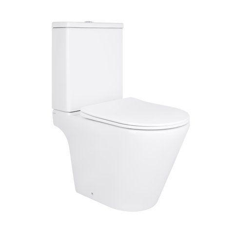 Унітаз підлоговий Qtap Dove Rimless безобідковий з сидінням Soft-close WHITE QT06228380BW SD00052622 фото