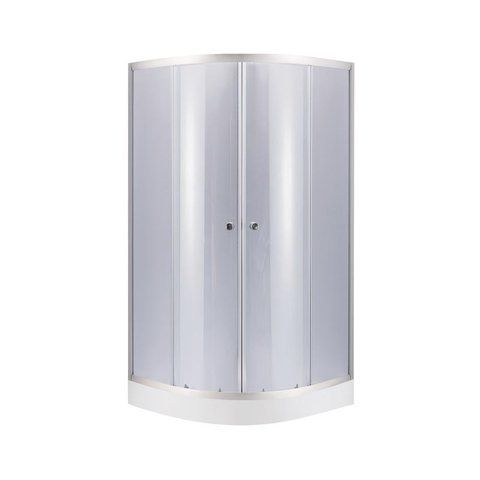 Душова кабіна Lidz Latwa SC80x80.SAT.LOW.GR, скло тон. 4 мм + Lidz Душовий піддон KAPIELKA ST80x80x15 SD00051438 фото