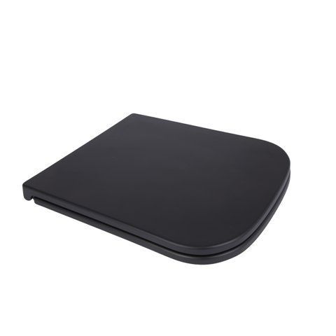 Сидіння для унітаза Qtap Tern 420х340х35&nbsp;мм, Matt Black, з мікроліфтом, Slim Duroplast, Quick Release QT99HY2322MB SD00051482 фото