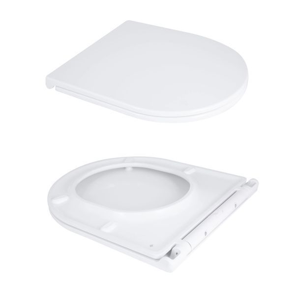 Унітаз підлоговий Qtap Dove Rimless безобідковий з сидінням Soft-close WHITE QT06228380BW SD00052622 фото