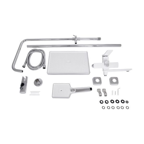 Душова система універсальна Qtap Presto на три споживача (з виливом) QTPRE111CRW45580 Chrome/White SD00051704 фото