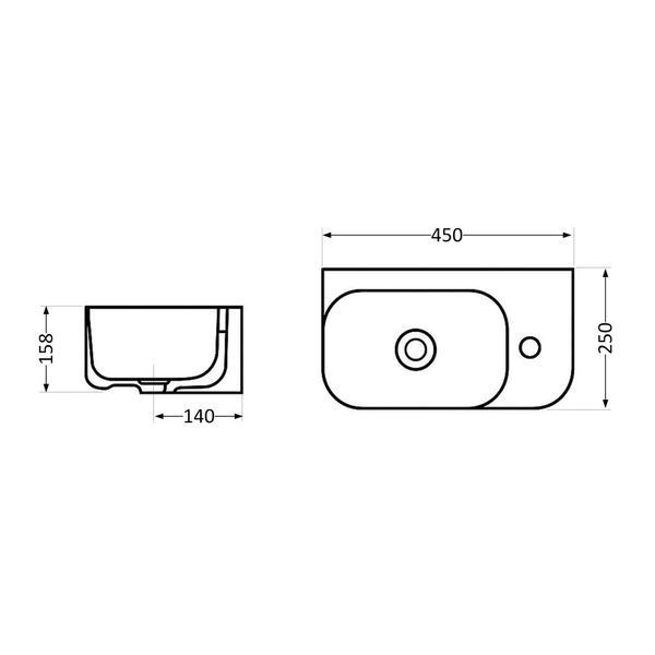 Раковина Qtap Tern 450х250х158 White QT1711H02RW SD00052903 фото