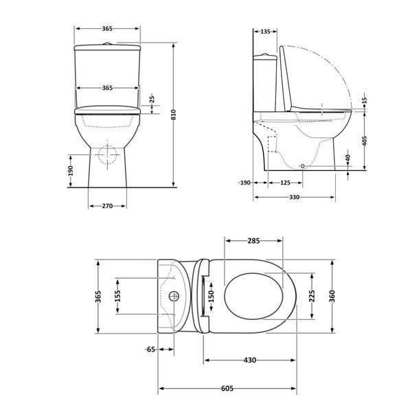 Унітаз підлоговий Qtap Dove Rimless безобідковий з сидінням Soft-close WHITE QT06228380BW SD00052622 фото