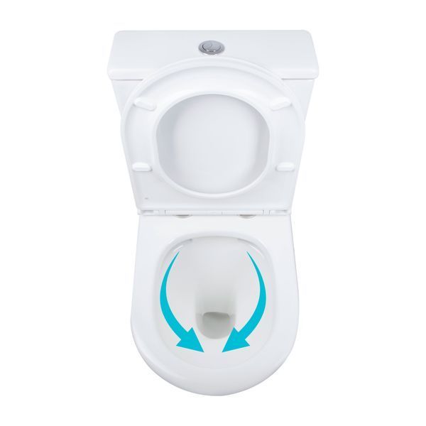 Унітаз підлоговий Qtap Dove Rimless безобідковий з сидінням Soft-close WHITE QT06228380BW SD00052622 фото